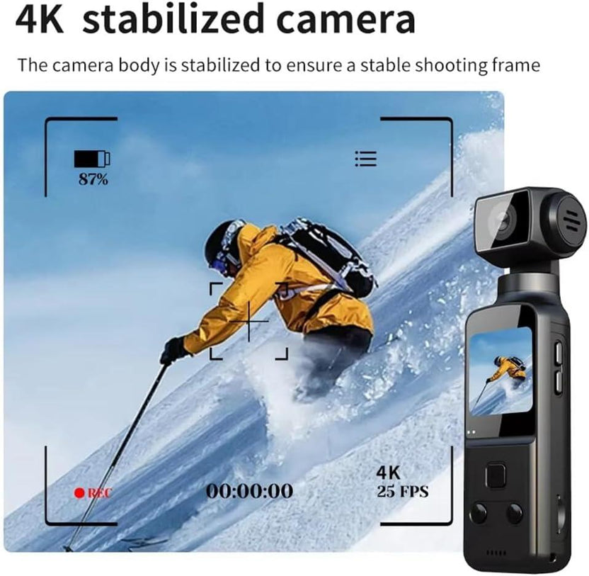 Cámara digital de bolsillo 4K - Rotación de 270°