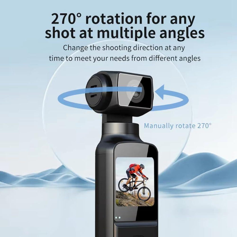 Cámara digital de bolsillo 4K - Rotación de 270°